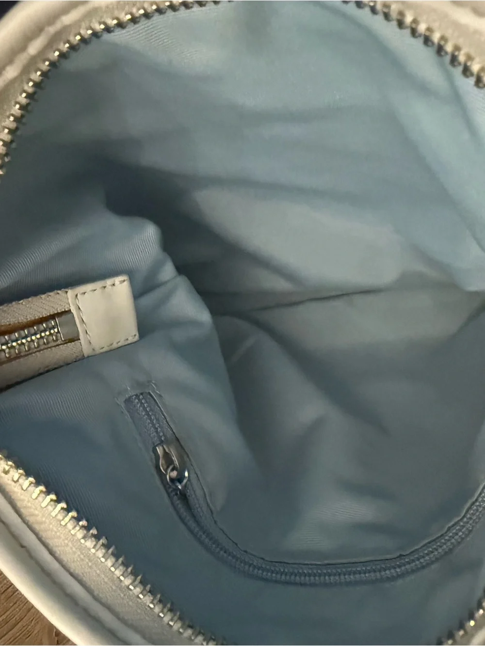 Coach Light Blue and Cream Signature Crossbody